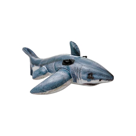 Intex Recreation Intex Ride-on Gray Vinyl Inflatable Pool Float Shark 57525EP